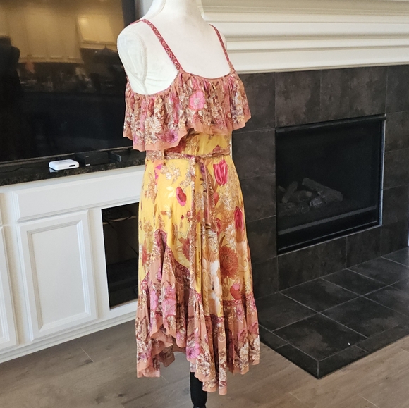 Spell & The Gypsy Collective Siren Song Strappy Marigold Floral Dress S  read - Picture 7 of 16